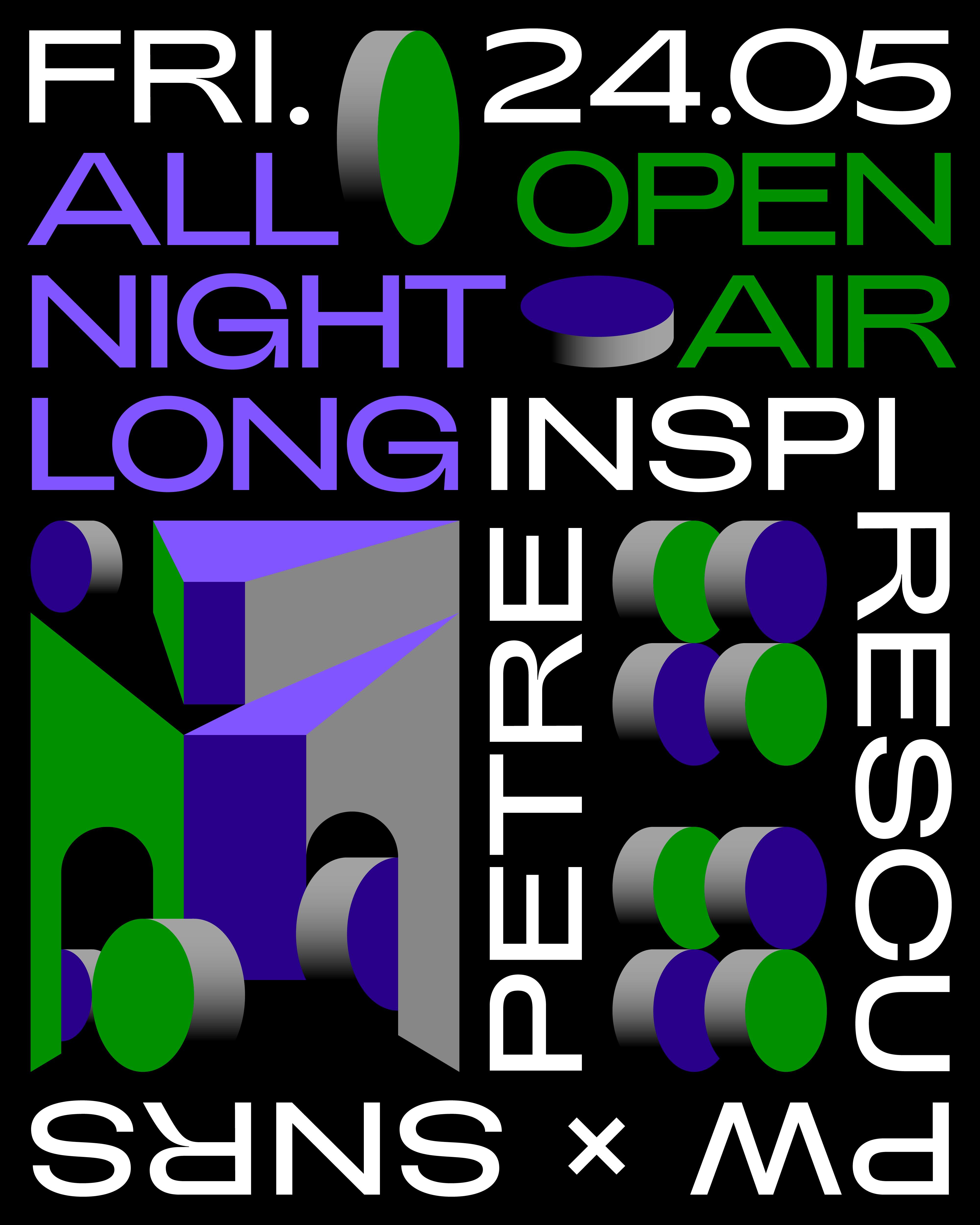 PW x SNRS Open Air • Petre Inspirescu (all night long) - フライヤー表