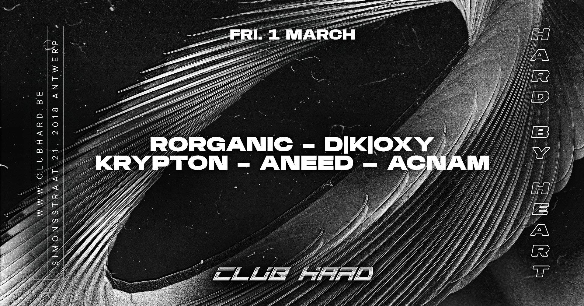 Club Hard W/ Rorganic, D|K|OXY, Krypton, Aneed, ACNAM - Página frontal