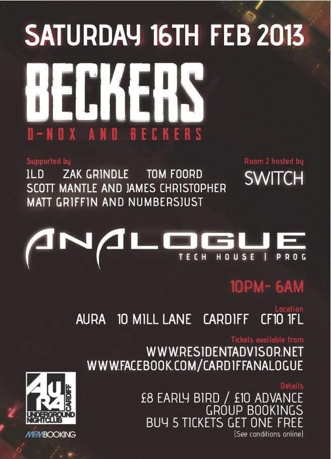 Analogue presents Beckers - フライヤー裏