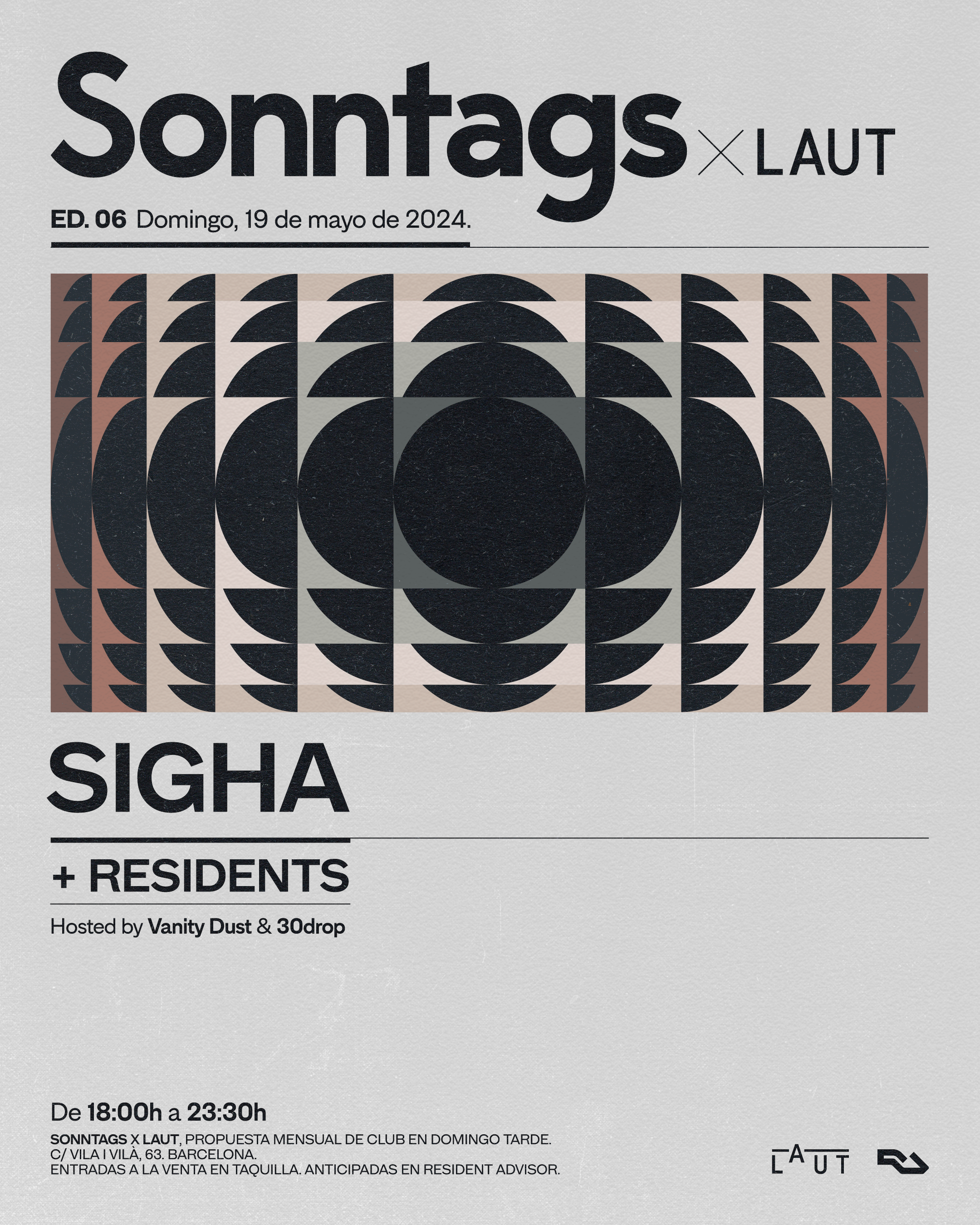 Sonntags x LAUT: Sigha + Residents - Página frontal
