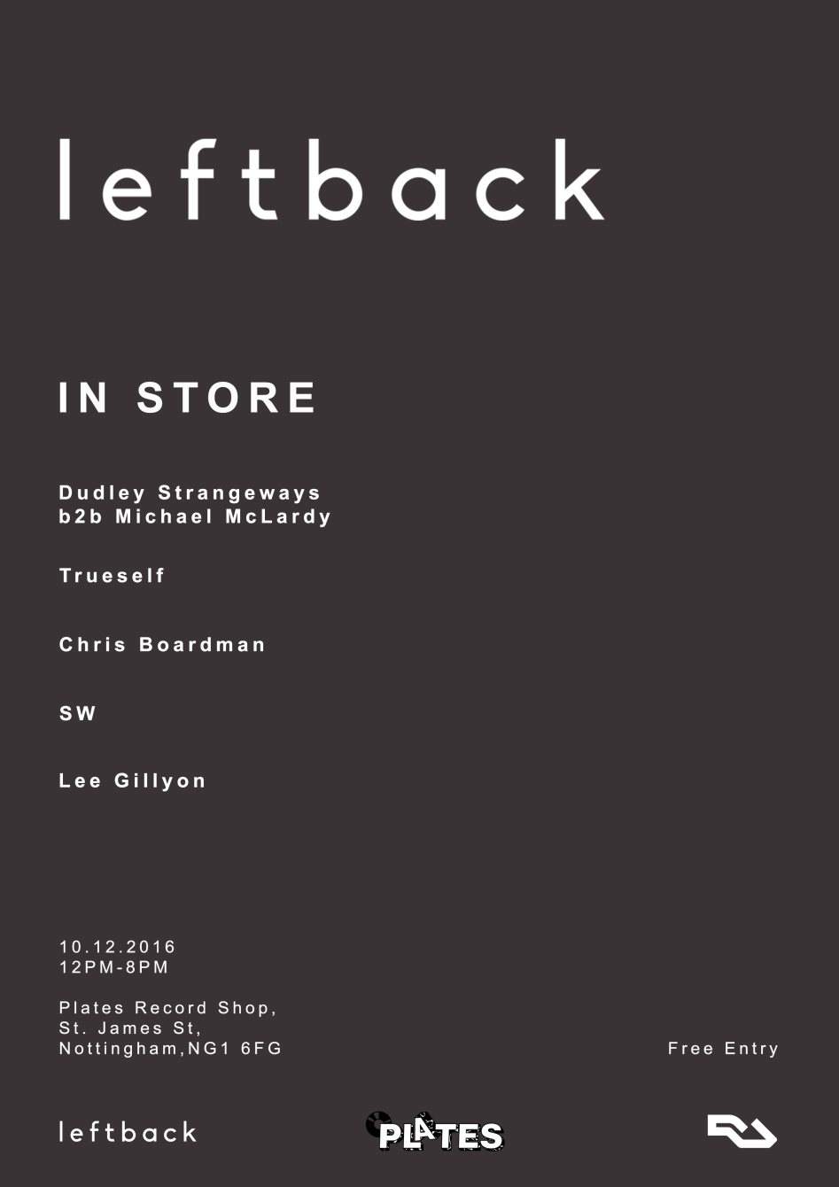 Leftback Instore - フライヤー表