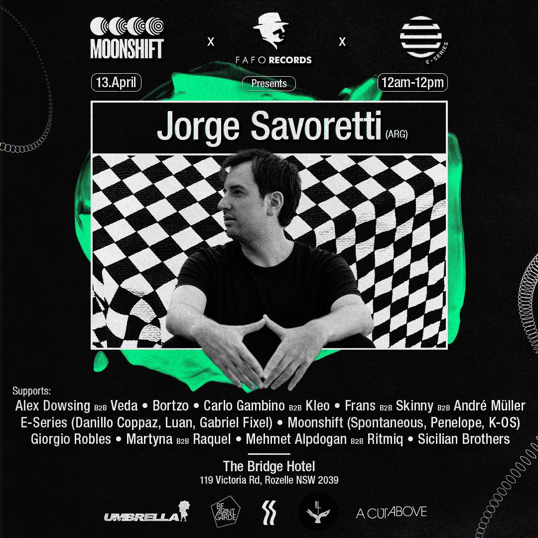 E-SERIES, MOONSHIFT AND FAFO RECORDS present Jorge Savoretti (ARG) - Página frontal