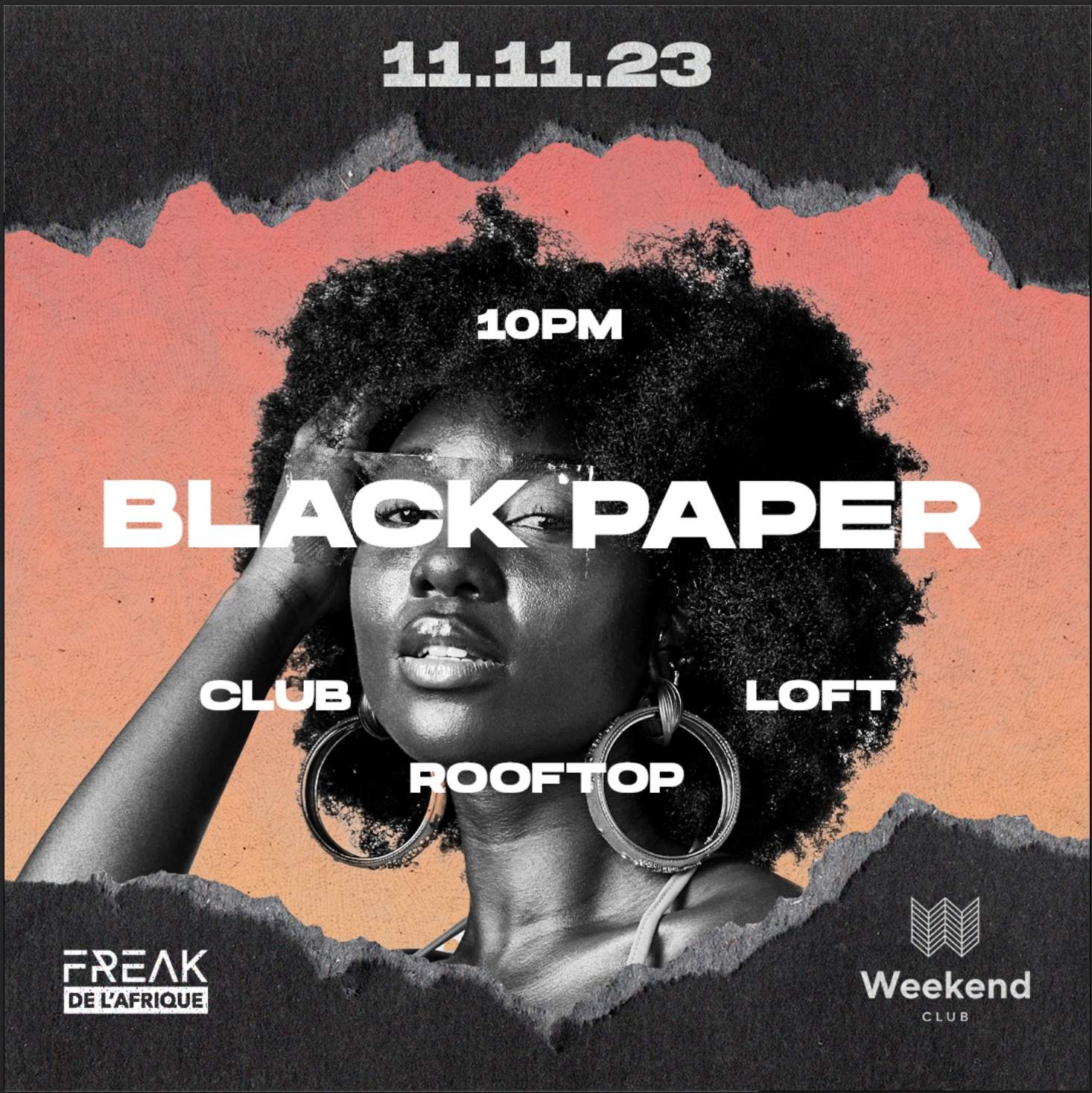 Black paper Party - Página frontal