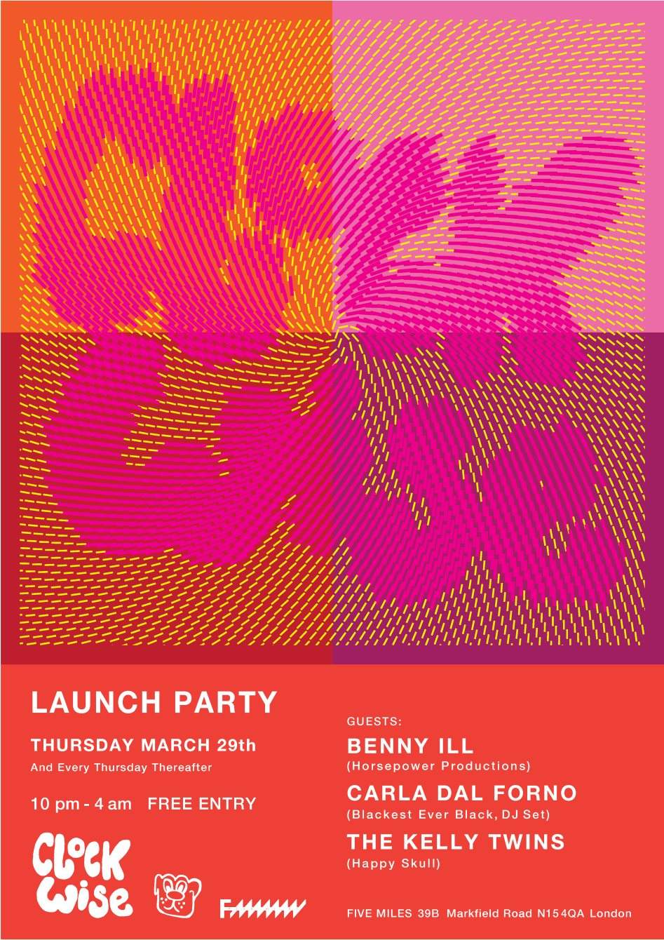 Clockwise Launch Party with Benny Ill, Carla Dal Forno and The Kelly Twins - Página trasera