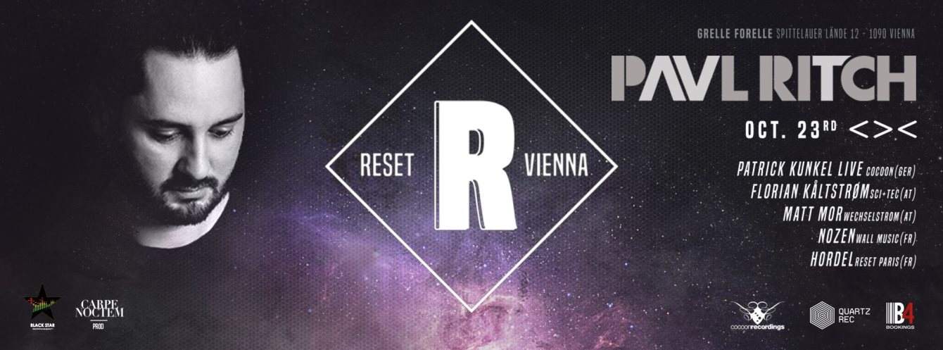 Reset Vienna Opening with Paul Ritch *Live* - フライヤー表