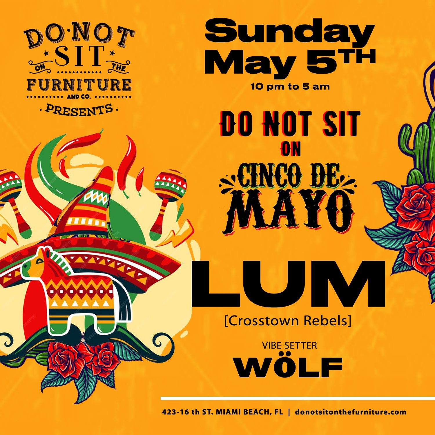Do Not Sit On Cinco De Mayo: LUM - フライヤー表