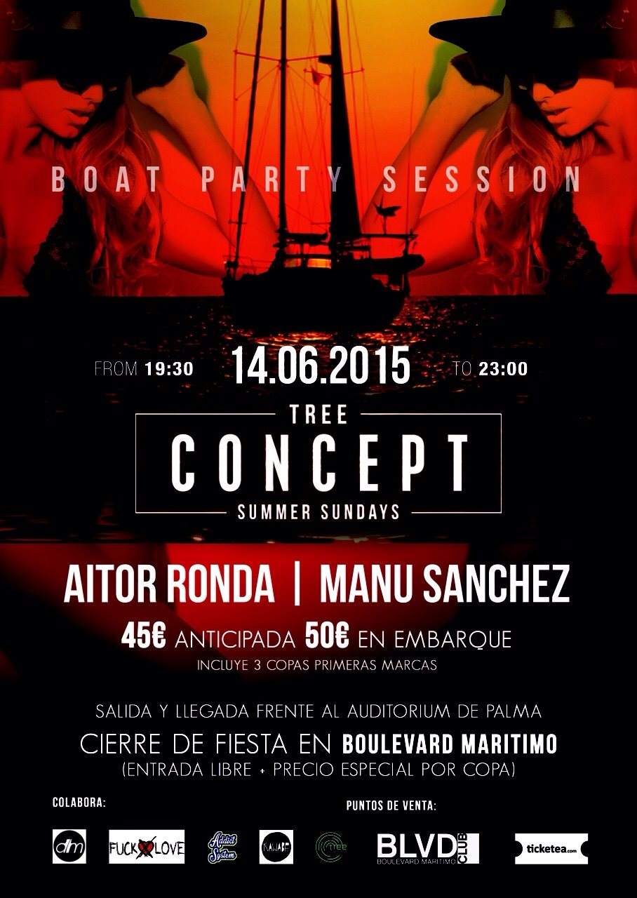 Tree Concept Boat Party - フライヤー表
