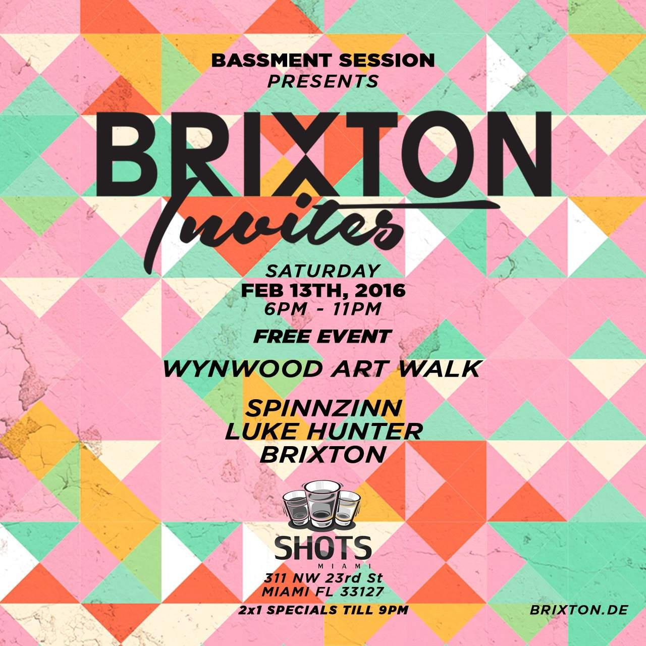 Bassment Sessions presents Brixton Invites - Página trasera