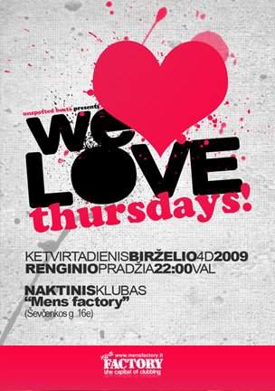 We Love Thursdays - Página frontal