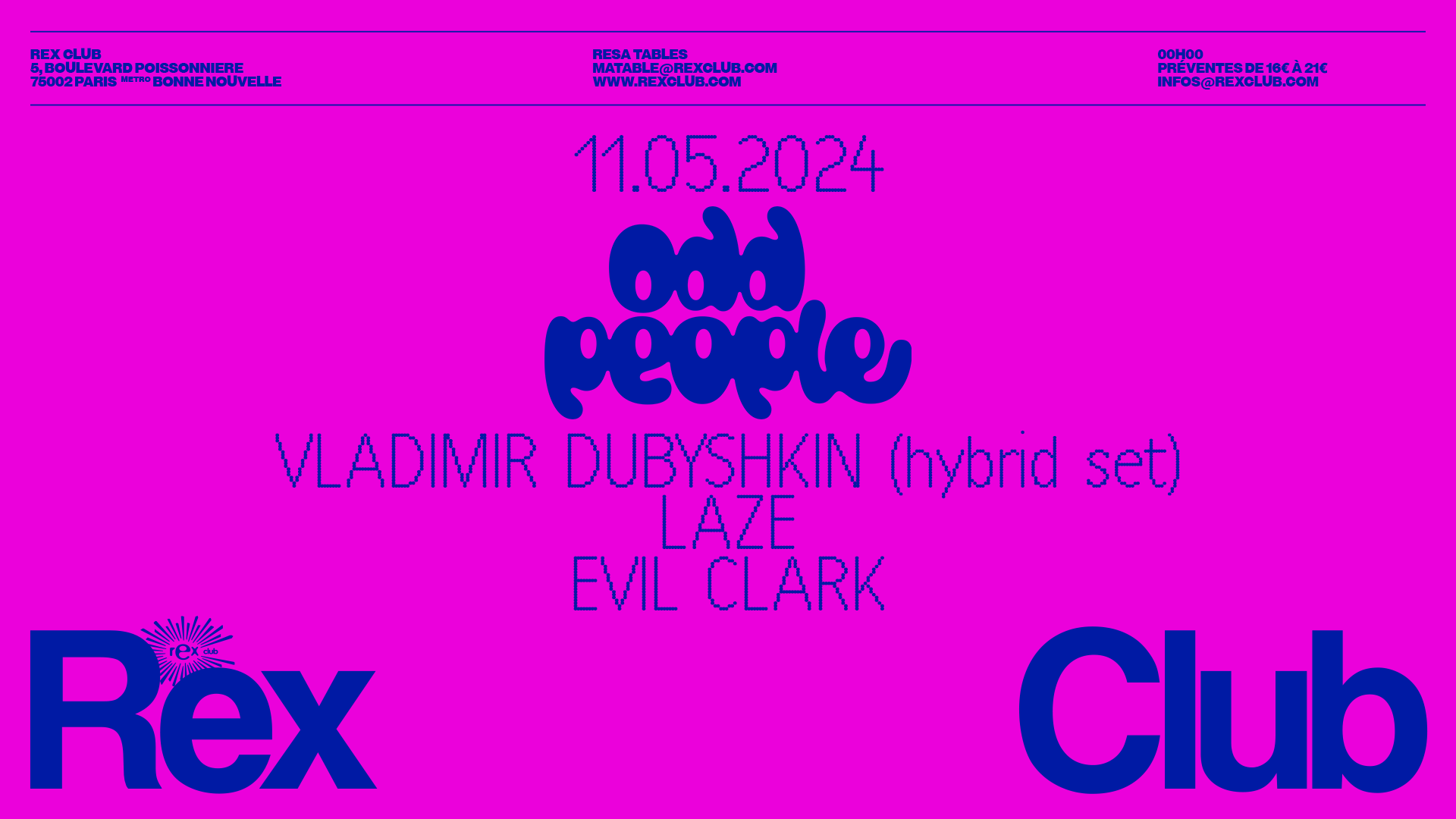 Odd People: Vladimir Dubyshkin (Hybrid Set), Laze, Evil Clark - フライヤー表