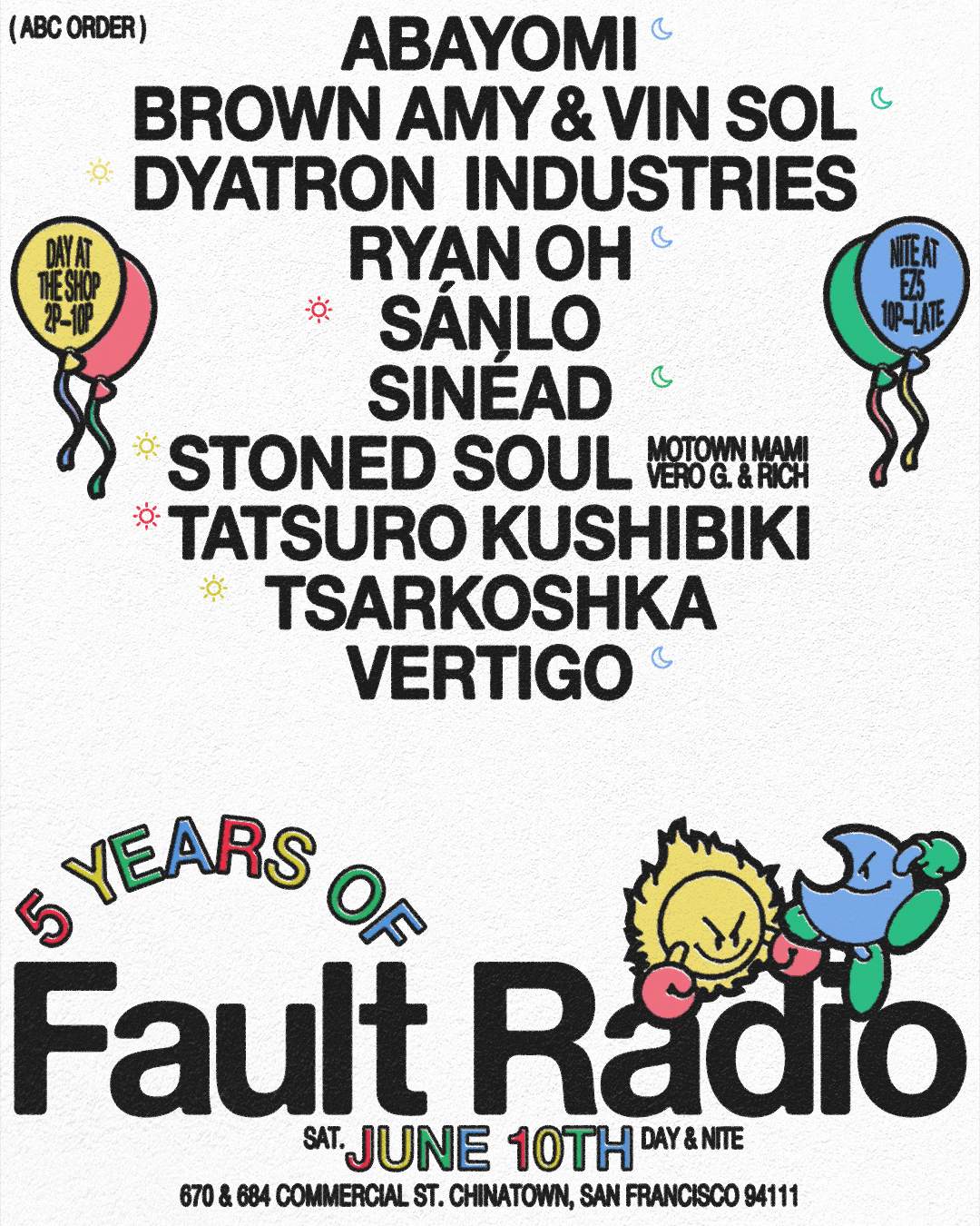 Five Years of Fault Radio - フライヤー裏