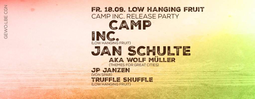 Low Hanging Fruit mit Camp Inc. Release Party - フライヤー表