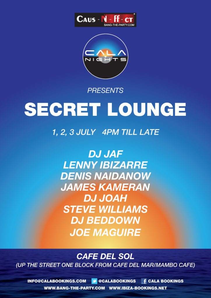 Secret Lounge - フライヤー表