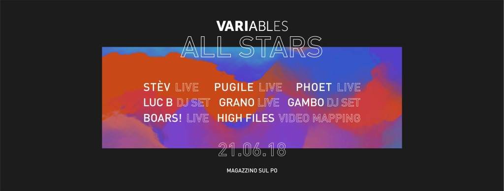 Variables All Stars - フライヤー表