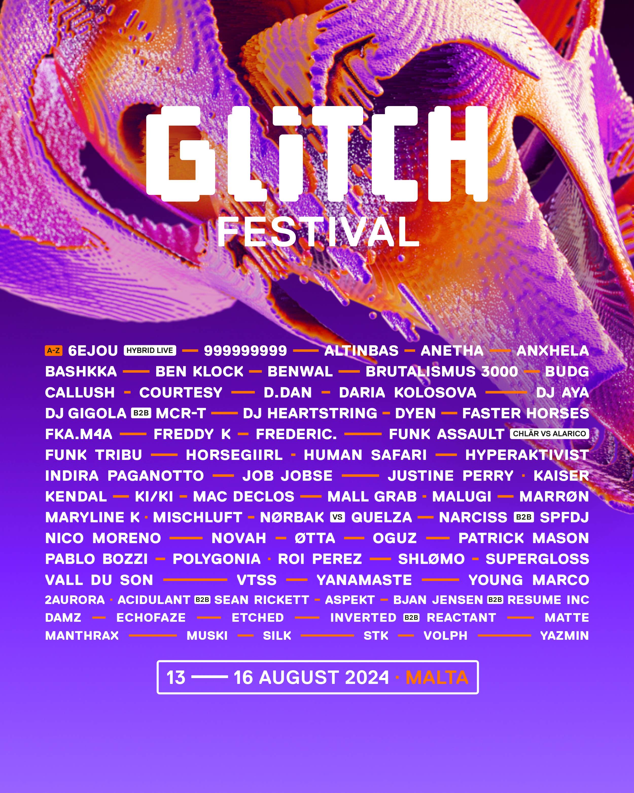 Glitch Festival 2024 - フライヤー裏