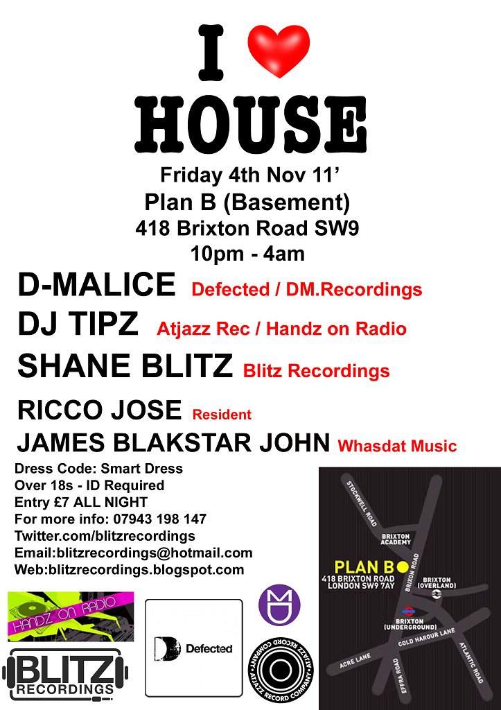 I Love House with Guest Dj's Dj Tipz & D-Malice - Página trasera