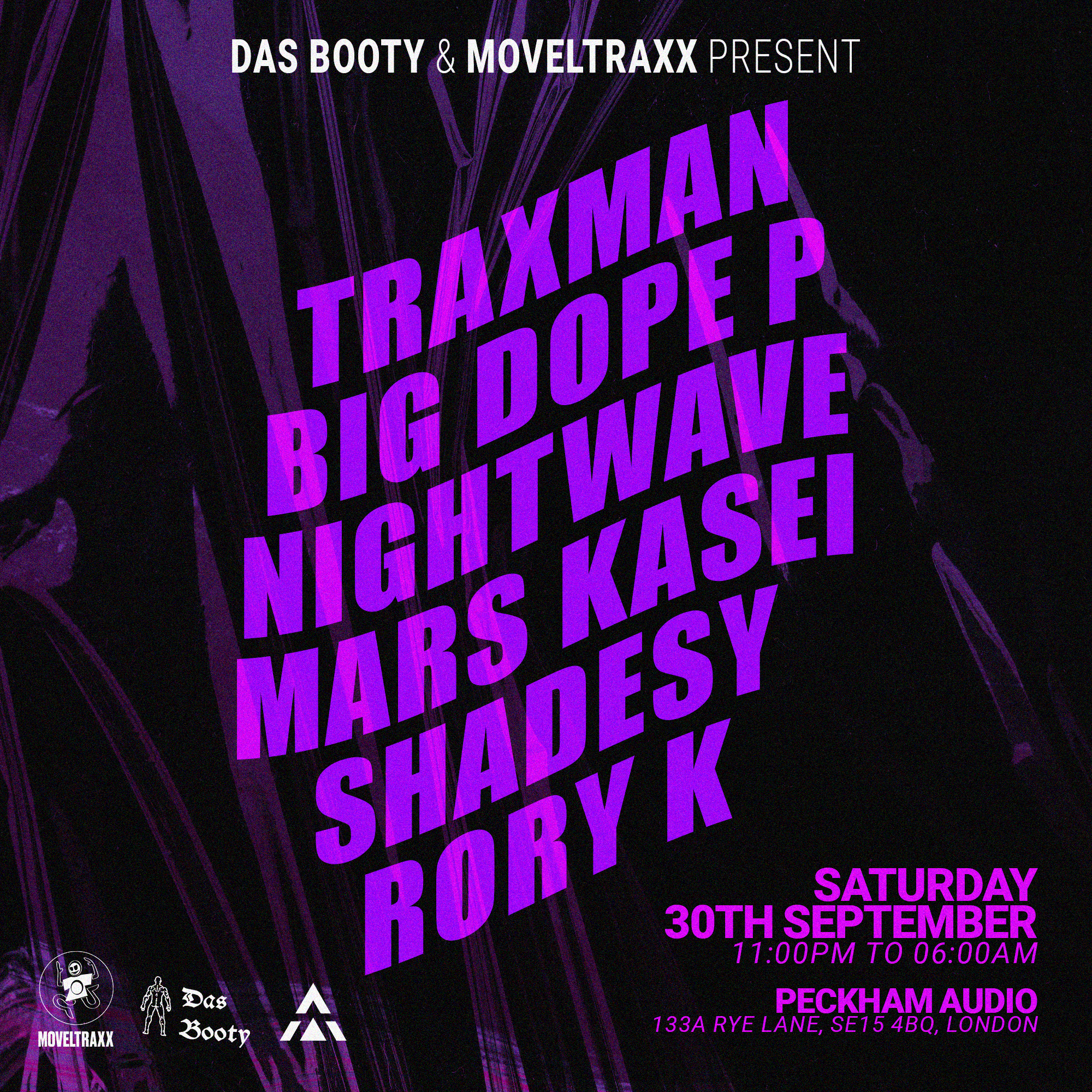 Das Booty & Moveltraxx presents: Traxman - フライヤー表
