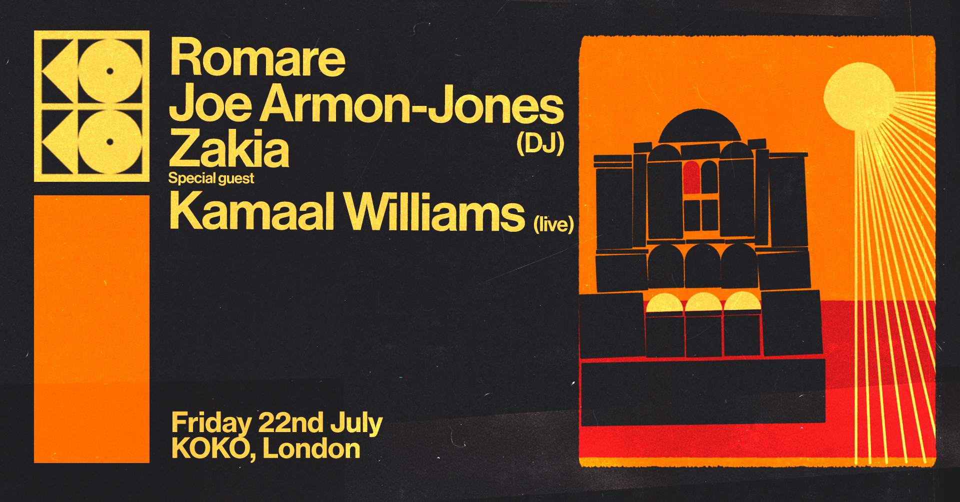 Romare, Kamaal Williams (live), Joe Armon-Jones, Zakia & More  - Página frontal