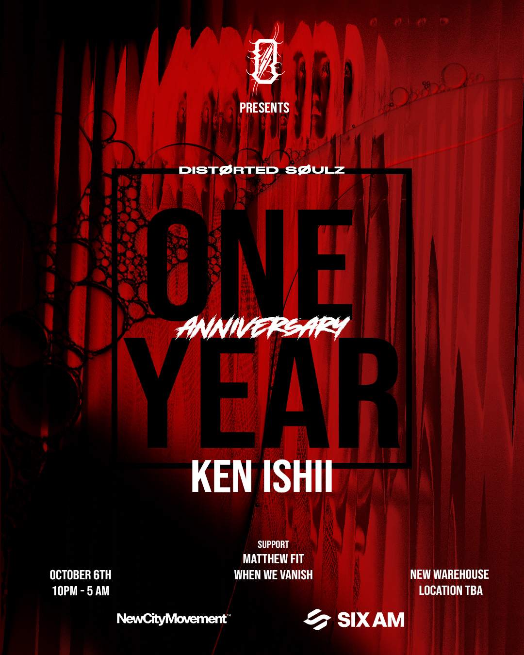 1 YEAR ANNIVERSARY X Ken Ishii - フライヤー表