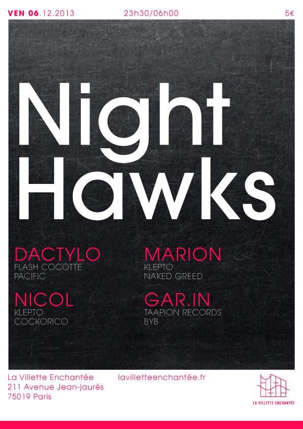 Nighthawks - フライヤー表