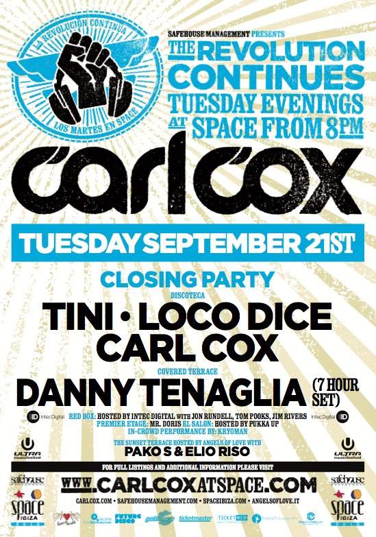 The Revolution Continues with Carl Cox - Closing Party - Página trasera