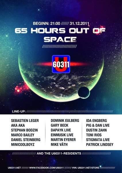 65 Hours Out Of Space 2012 Nye - フライヤー表