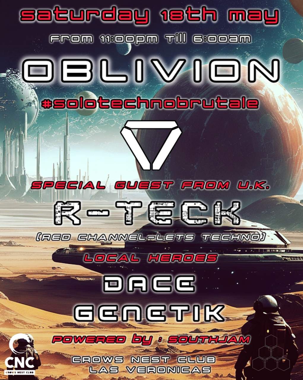 RTECK x OBLIVION #solotechnobrutale - フライヤー表