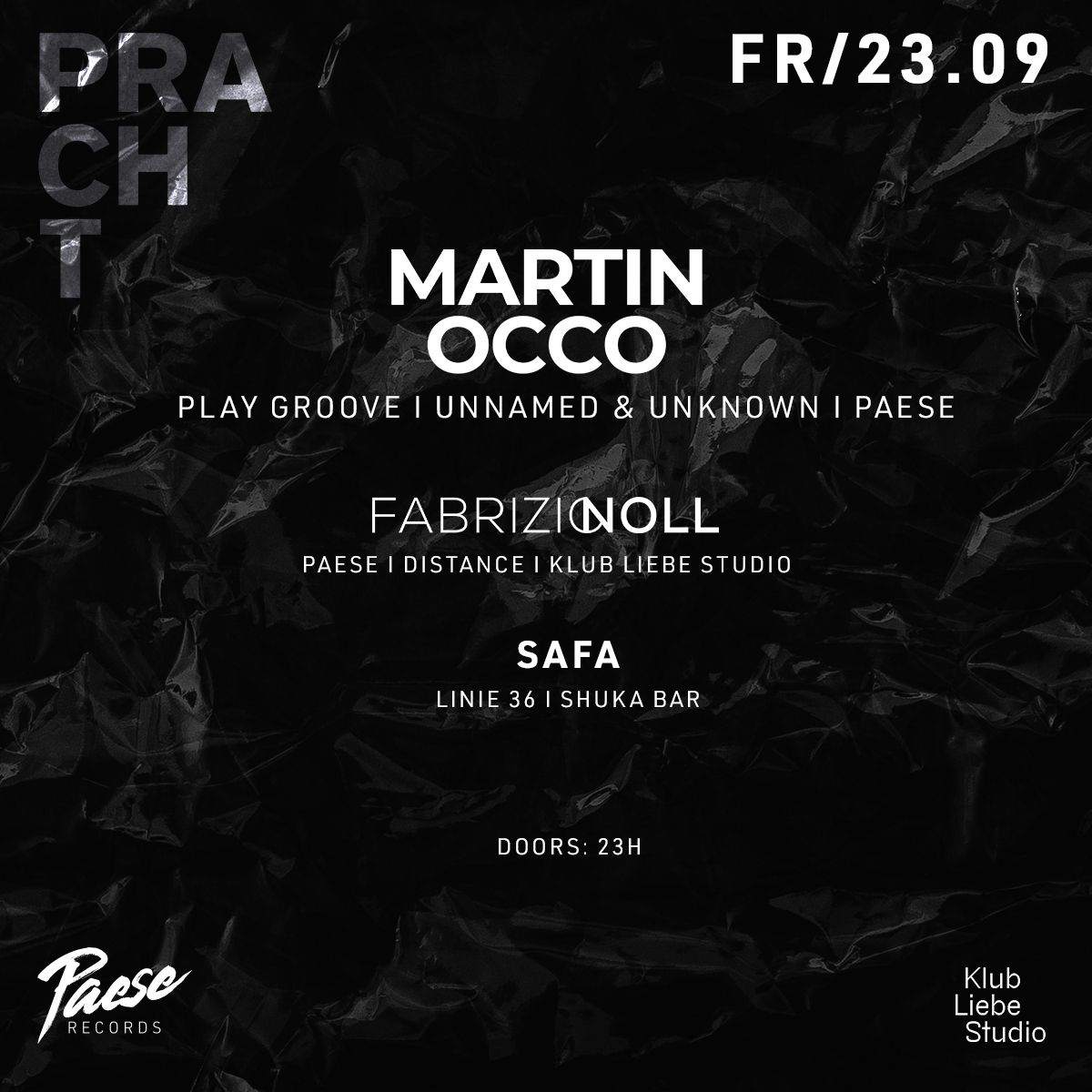 Martin OCCO feat. Fabrizio Noll & Safa - フライヤー表