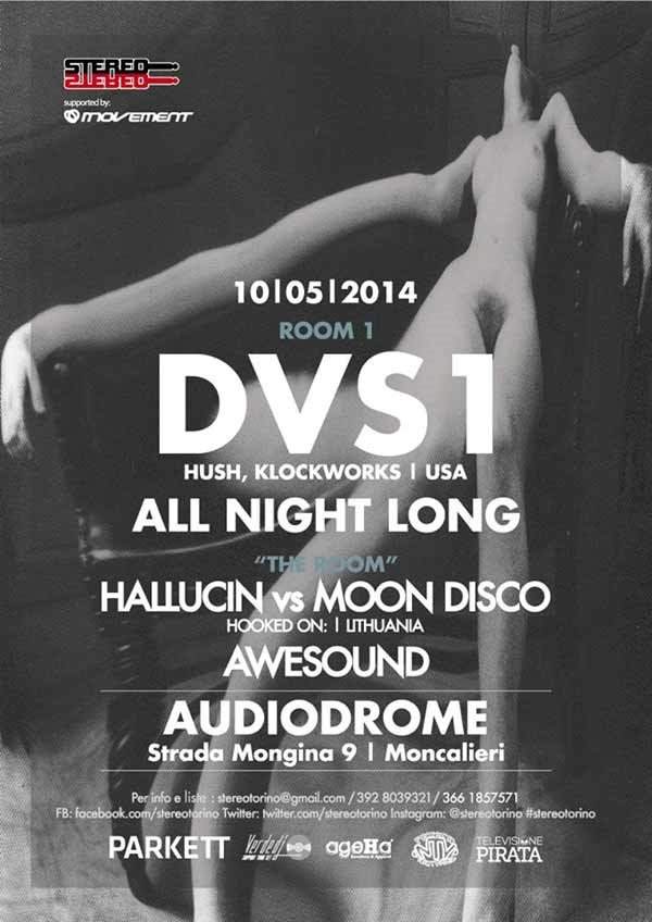 Stereo Pres. Dvs1 - All Night Long - フライヤー表