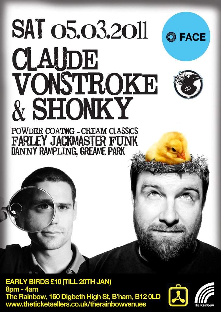 Face presents: Claude Vonstroke, Shonky & More - Página frontal