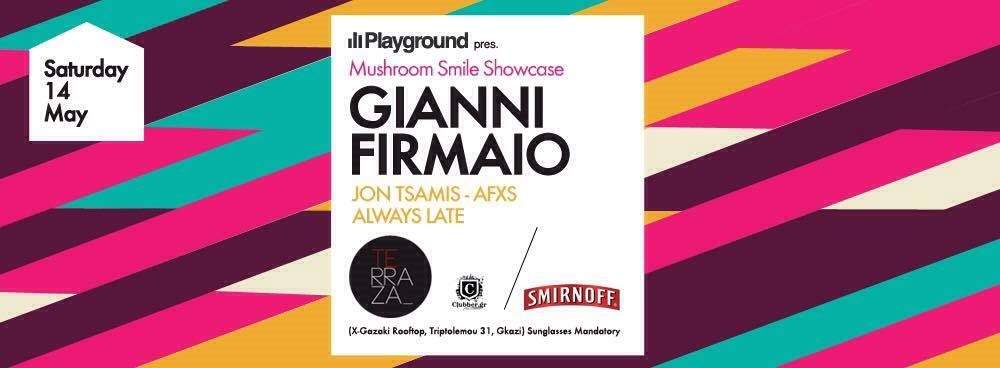 Mushroom Smile Showcase at Terraza with: Gianni Firmaio - フライヤー表