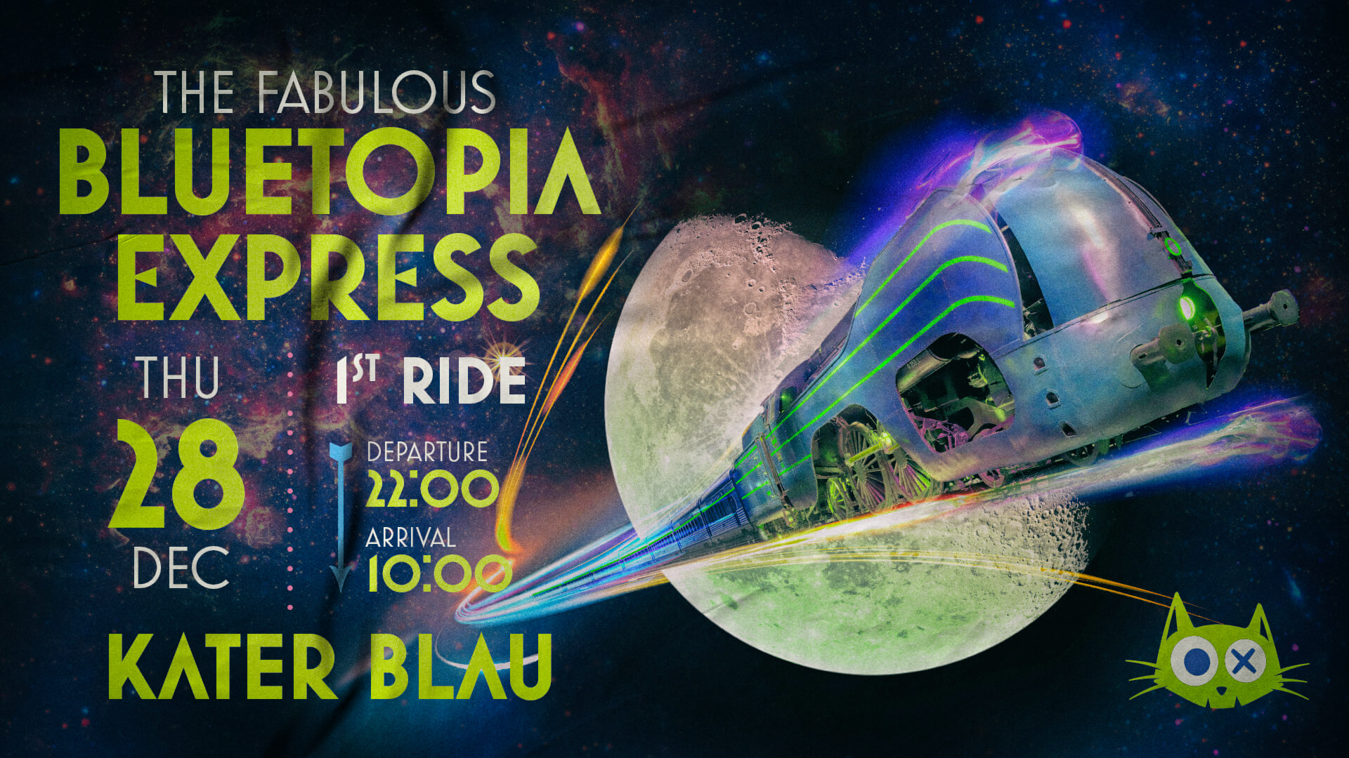 THE FABULOUS BLUETOPIA EXPRESS // 1st RIDE - フライヤー表