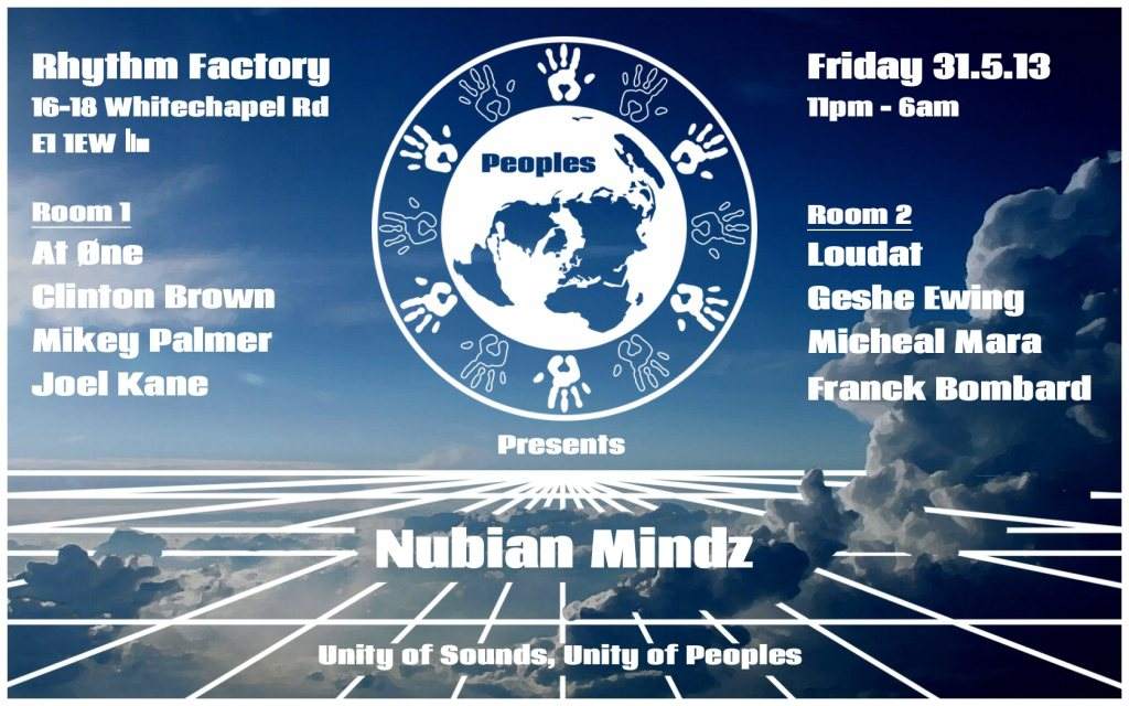 Peoples presents Nubian Mindz - フライヤー表