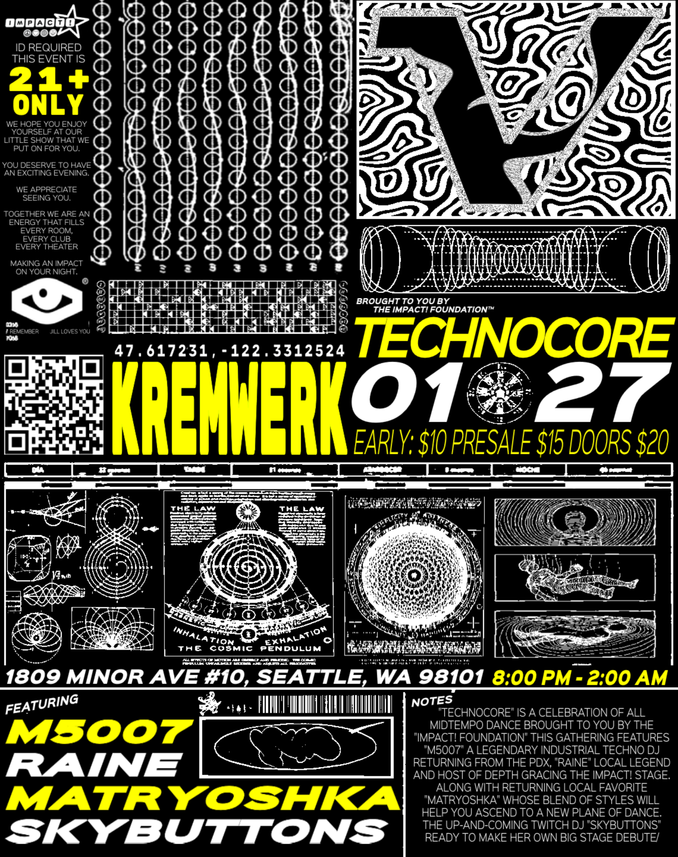 Technocore V at Kremwerk-Timbre Room-Cherry Complex, Seattle