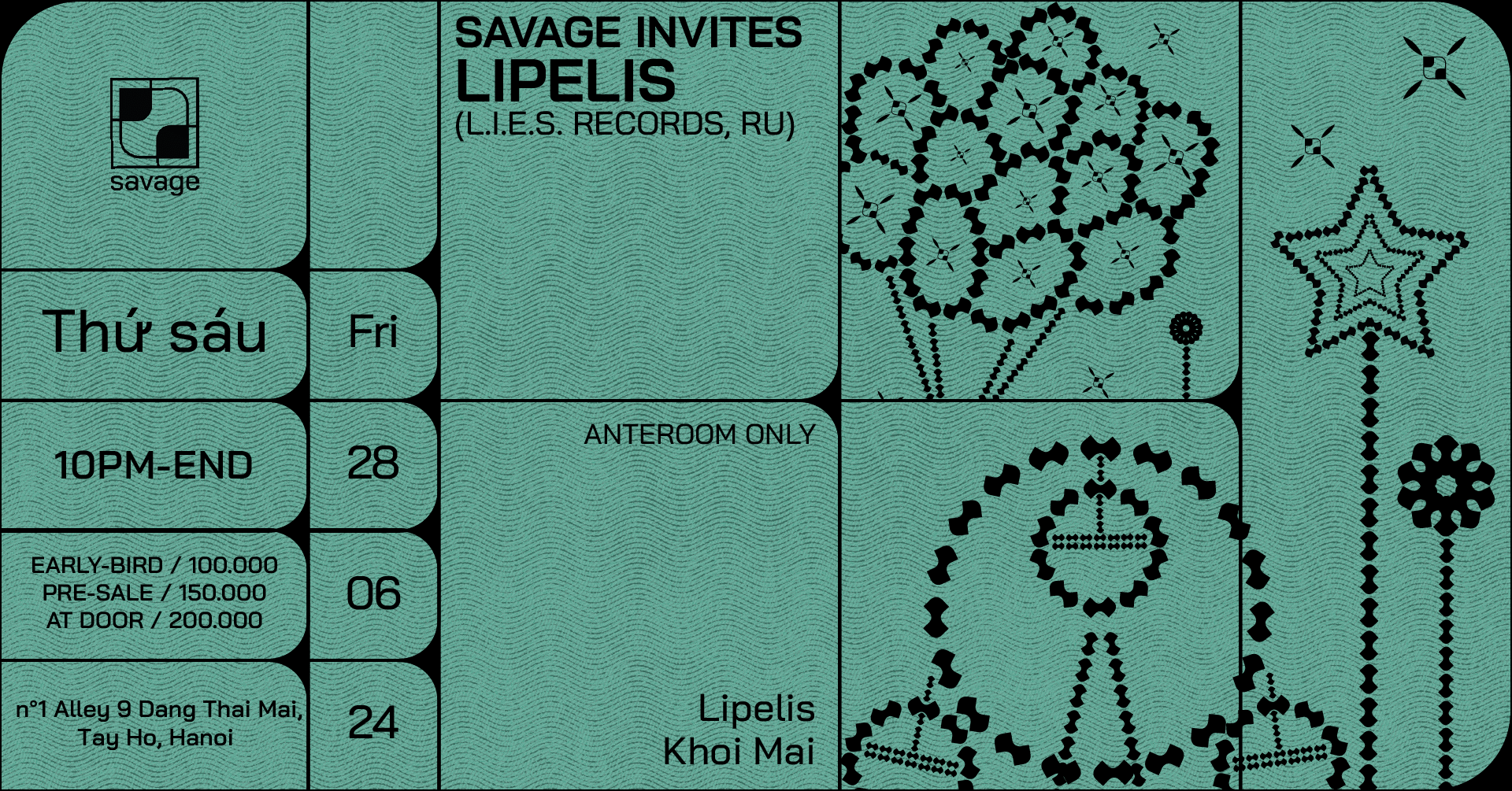 Savage Invites Lipelis - フライヤー裏