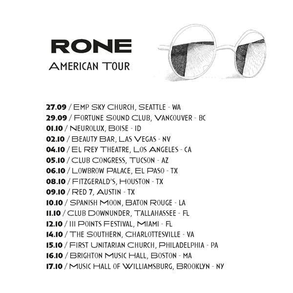 Rone North American Tour - Página frontal
