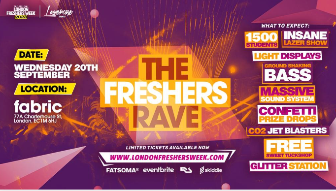 THE FRESHERS RAVE @ FABRIC! at fabric, London