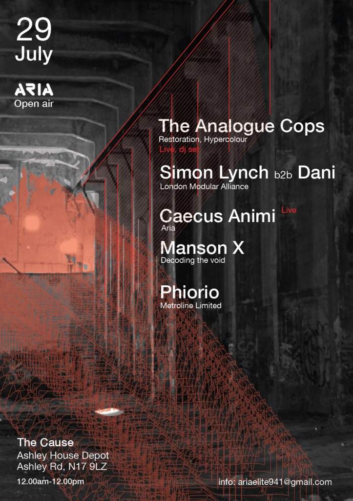 Aria #3 Open Air W/The Analogue Cops Live - フライヤー表