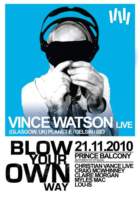 Blow Your Own Way Sunday Session featuring Vince Watson Live - Página frontal