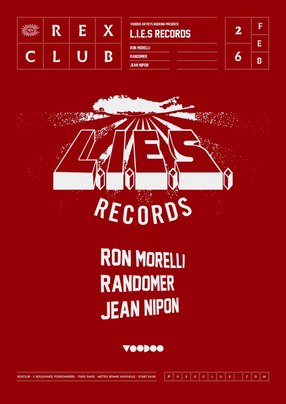 L.I.E.S. Night: Ron Morelli, Randomer, Jean Nipon - Página frontal
