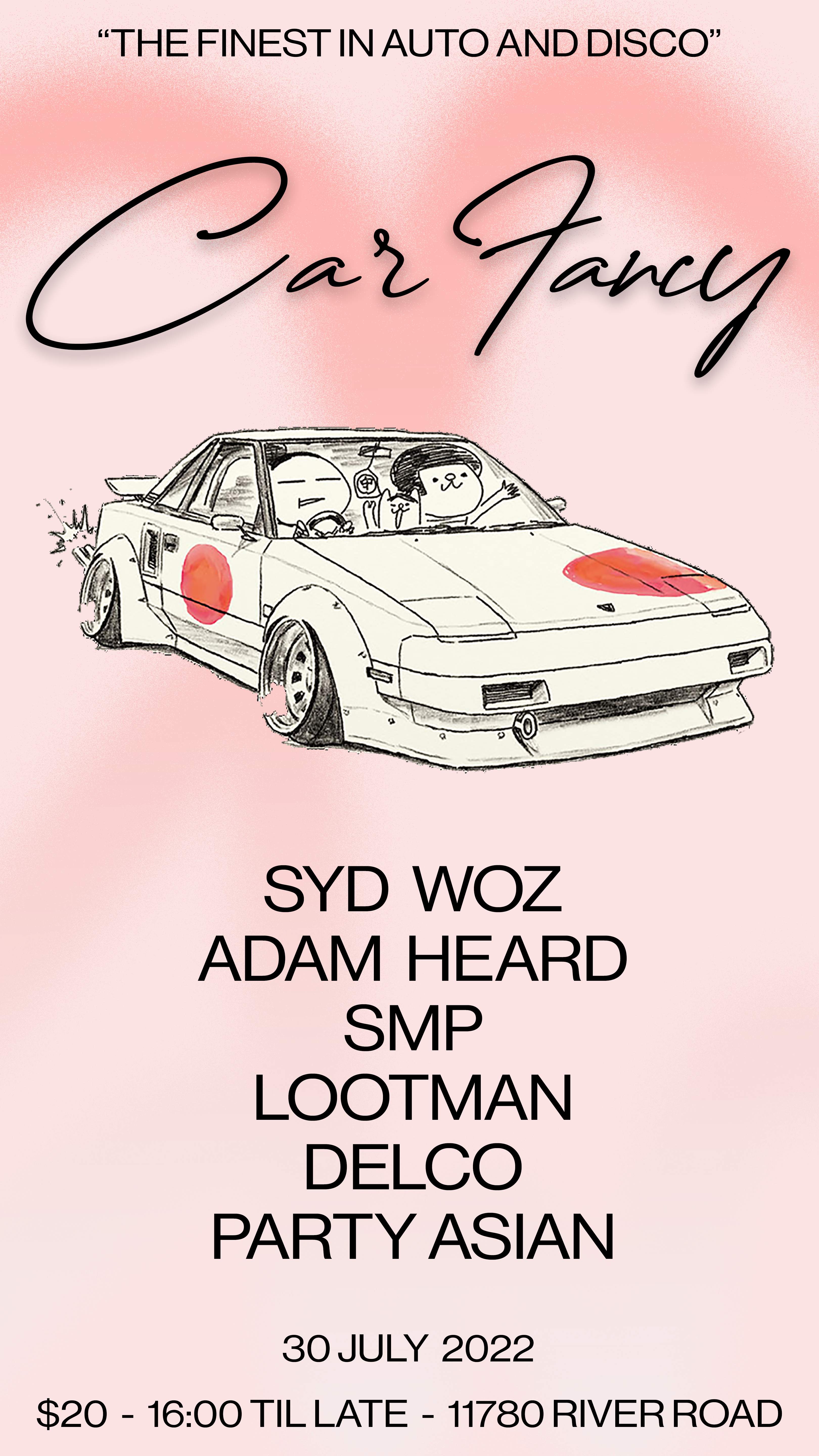 Car Fancy with SMP, Syd Woz, Adam Heard, Lootman, Delco, and Party Asian - Página frontal