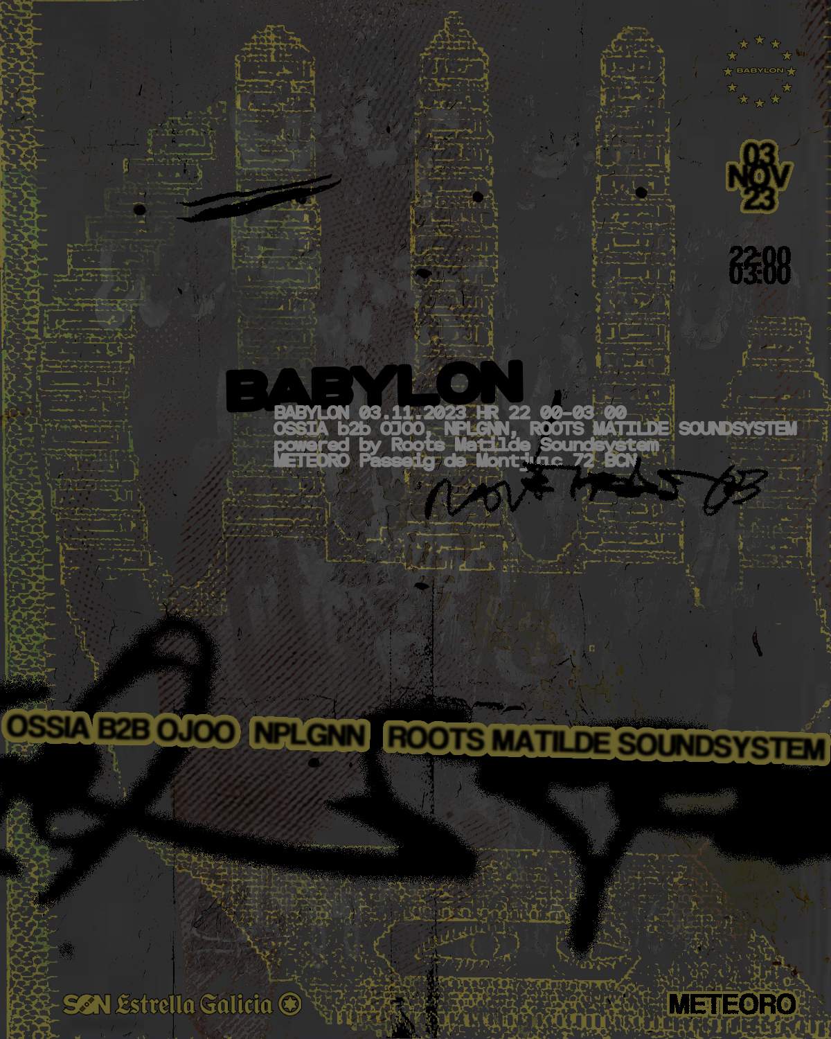 Babylon 11 with Ossia b2b OJOO - NPLGNN - Roots Matilde Sound - Página frontal