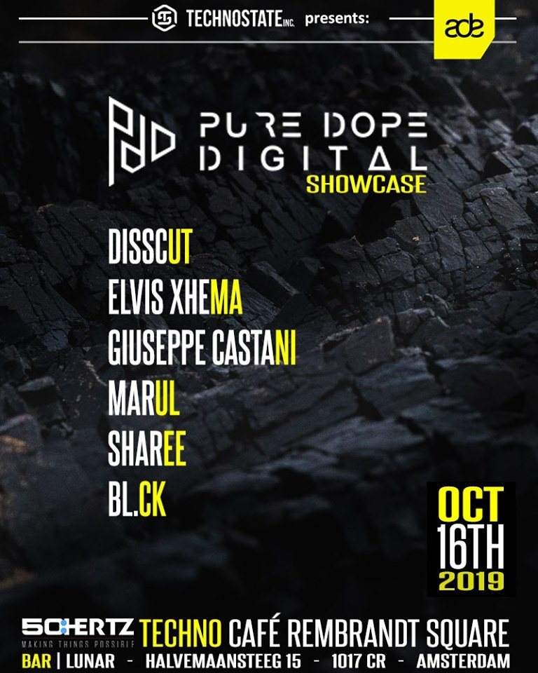 Pure Dope Digital Showcase (ADE 2019) - フライヤー表