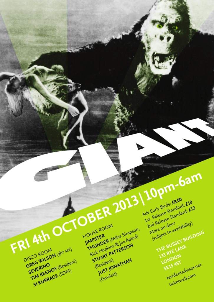 Giant ... with Greg Wilson, Severino, Jimpster, Thunder - Página frontal