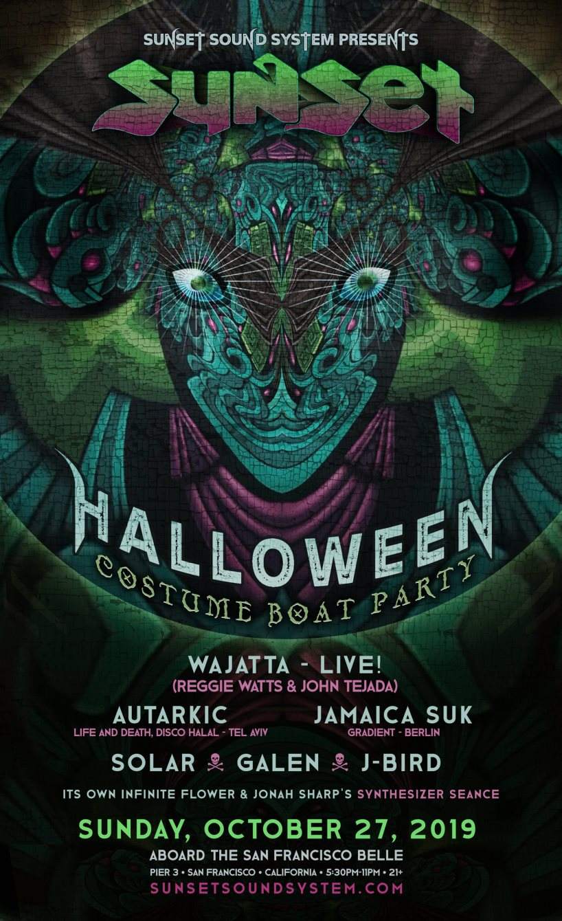Sunset Sound System Halloween Costume Boat Party 2019 - Página frontal