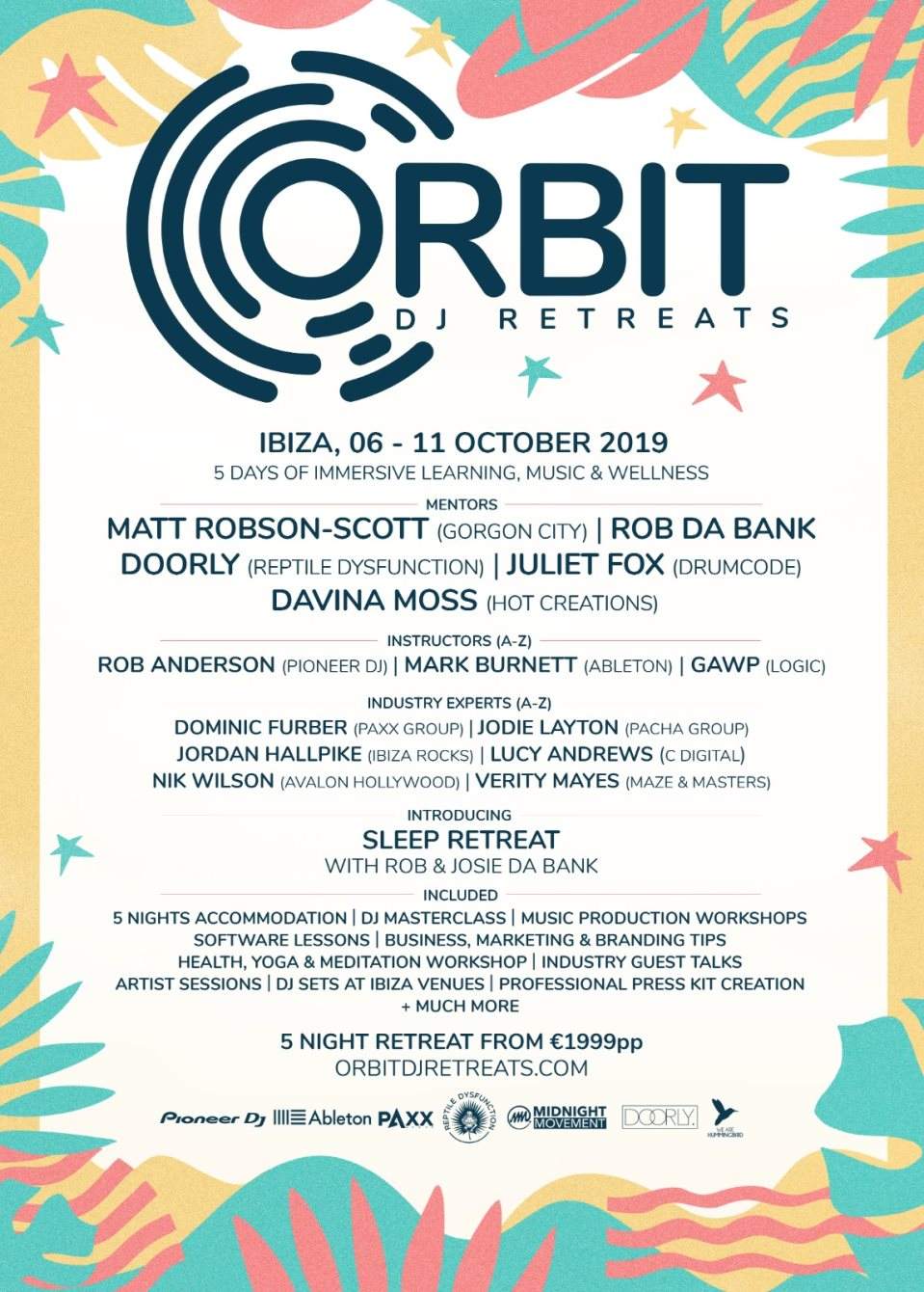 Orbit DJ Retreats - Ibiza - Página frontal