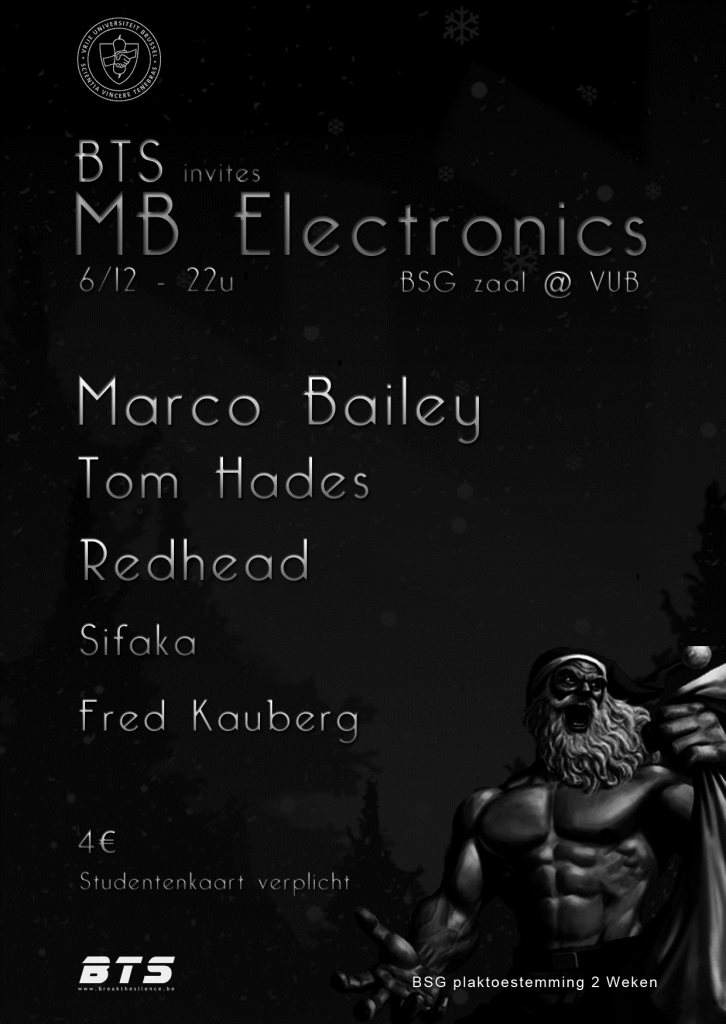 BTS Techno Night: MB Elektronics - Página frontal