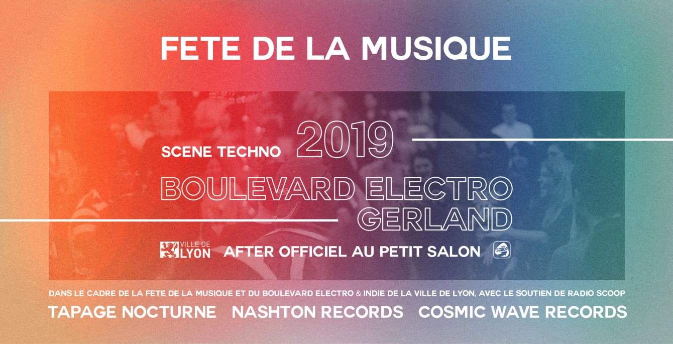 Fête de la Musique 2019 - Boulevard Electro - Scène Techno - フライヤー表