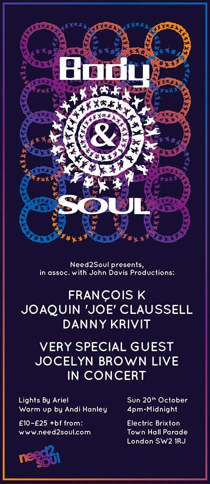 Need2soul presents Body & Soul with Jocelyn Brown - Live - Página frontal