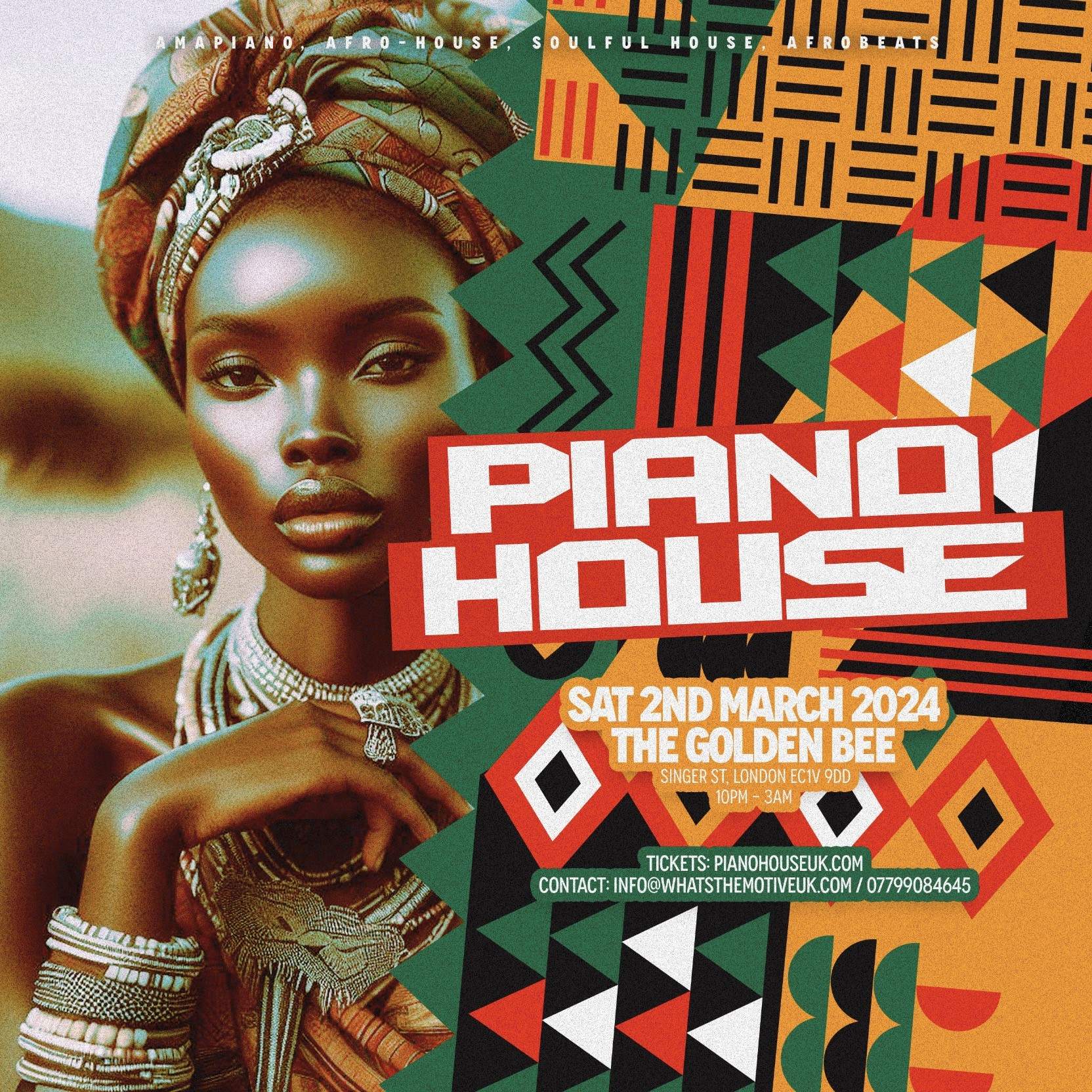 PIANOHOUSE - Amapiano, Afrobeats, Soulful House & Afrohouse - フライヤー裏